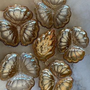 Vintage Jeanette carnival glass dish set